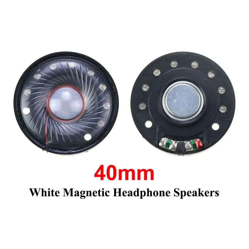 2PCS 27mm 30mm 40mm 50mm Headphone Speaker Driver Hifi Bluetooth Black / White Magnetic High-end Earphone Diy Loudspeaker Repair