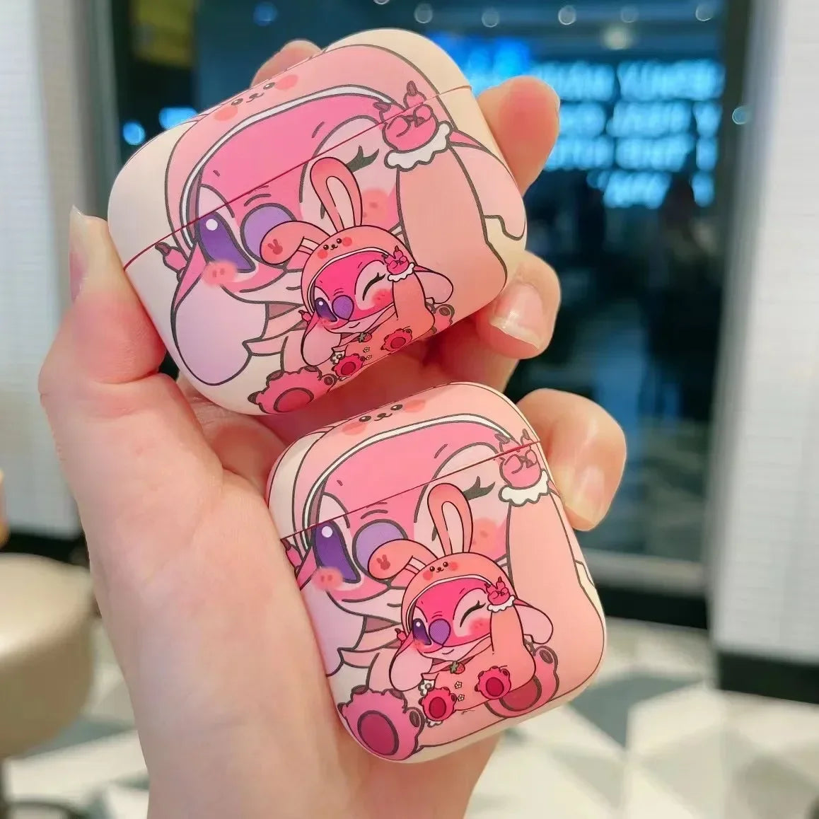 Earphone Accessories For AirPods Pro 2nd Case Cartoon Stitch Cover For AirPods 3 1 2 New Frosted Case Earphone Charging Box