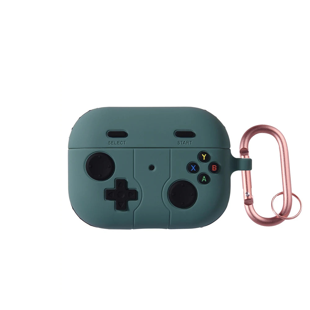 Earphone Case For Airpods 4 2024 Cute Cartoon 3D Gamepad Silicone Shockproof Box Cover For Airpods Pro 2 2nd 3 Cases With Hook
