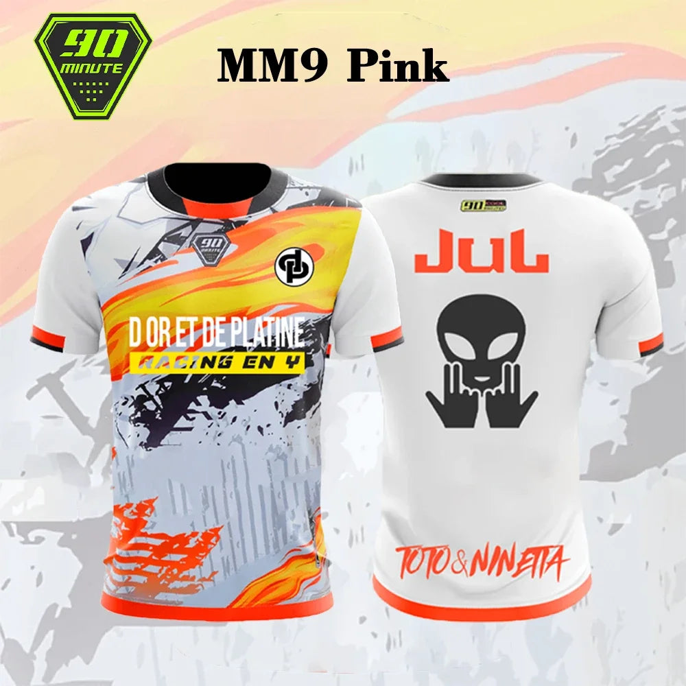 90-minute MM9 JUL Football Jersey 3D Print Sports Quick-dry Breathable Men T-shirt Outdoor Street Fitness Training Short-sleeve