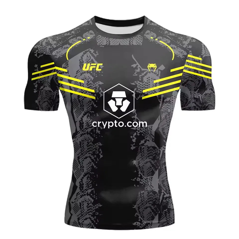 2025 New Hot Selling UFC Boxing Match Pursuer T-shirt For Men And Women In Summer Casual Breathable Oversized Quick Drying Top