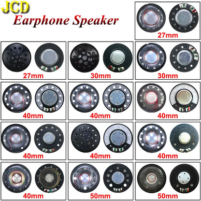 2PCS 27mm 30mm 40mm 50mm Headphone Speaker Driver Hifi Bluetooth Black / White Magnetic High-end Earphone Diy Loudspeaker Repair