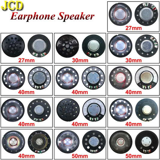2PCS 27mm 30mm 40mm 50mm Headphone Speaker Driver Hifi Bluetooth Black / White Magnetic High-end Earphone Diy Loudspeaker Repair