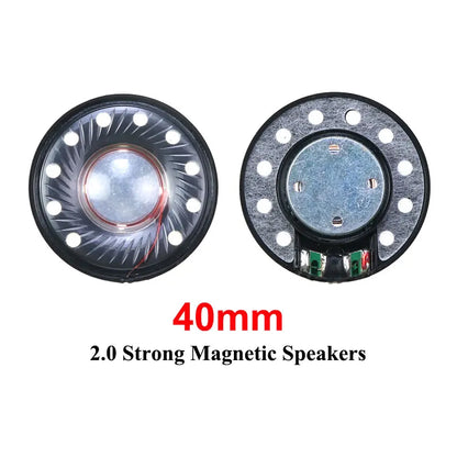 2PCS 27mm 30mm 40mm 50mm Headphone Speaker Driver Hifi Bluetooth Black / White Magnetic High-end Earphone Diy Loudspeaker Repair