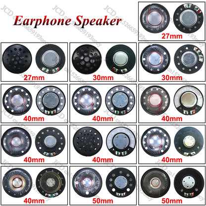 2PCS 27mm 30mm 40mm 50mm Headphone Speaker Driver Hifi Bluetooth Black / White Magnetic High-end Earphone Diy Loudspeaker Repair