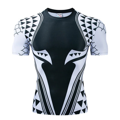 Summer New High Quality 3D Printed T shirts Men Compression Shirt Character Pattern Cosplay Costume Clothing Short Sleeve Tops