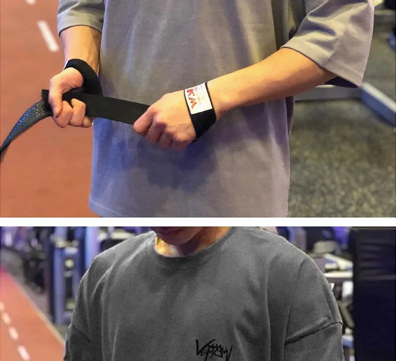 New Men's T Shirt Gym Bodybuilding Clothing Short Sleeve Men Fashion Casual For Male Tops Fitness Oversized Sweatshirt