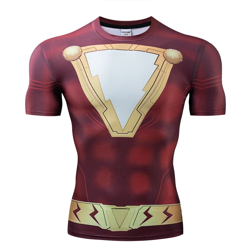 Summer New High Quality 3D Printed T shirts Men Compression Shirt Character Pattern Cosplay Costume Clothing Short Sleeve Tops
