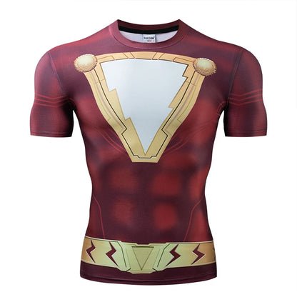 Summer New High Quality 3D Printed T shirts Men Compression Shirt Character Pattern Cosplay Costume Clothing Short Sleeve Tops