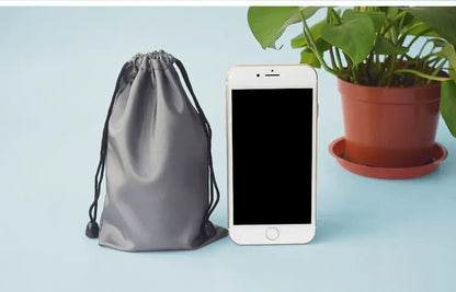 1PC Reusable Waterproof Drawstring Bags Power Bank Storage Bag for Electronic Gadgets Case Cover Earphone Pouch Bag