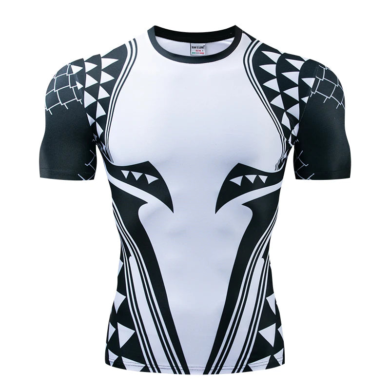 Summer New High Quality 3D Printed T shirts Men Compression Shirt Character Pattern Cosplay Costume Clothing Short Sleeve Tops