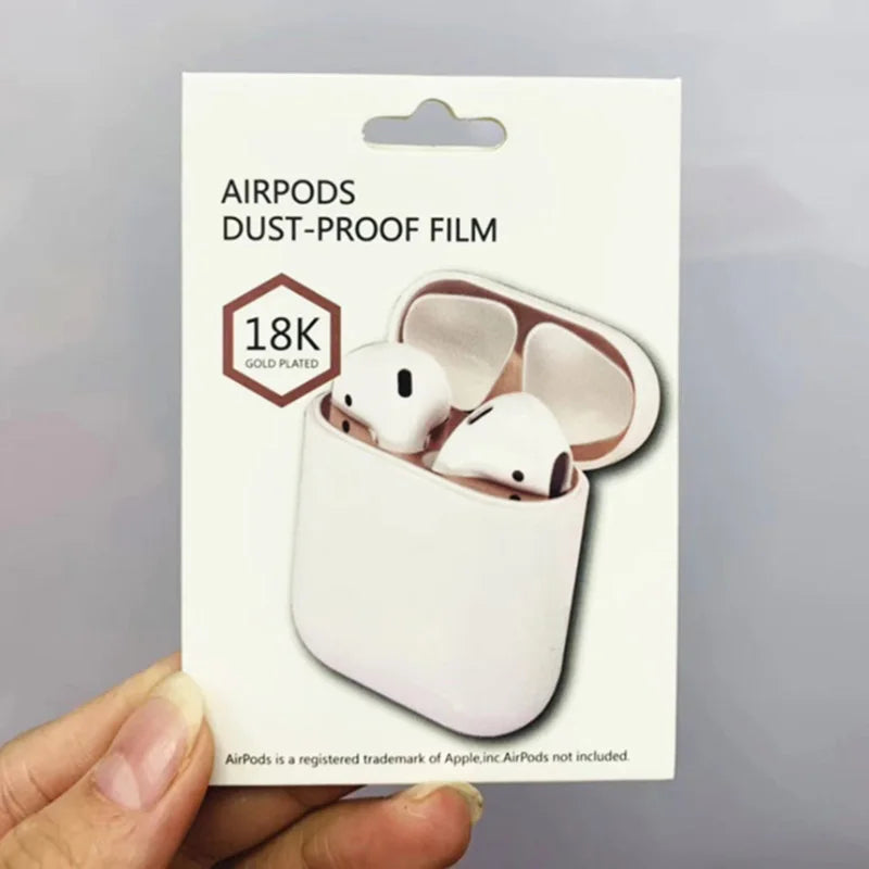 Metal Dust Guard Sticker Case for Apple Airpods Pro Earphone Cover for Airpods Air Pods pro Headphone Charging Box Accessories