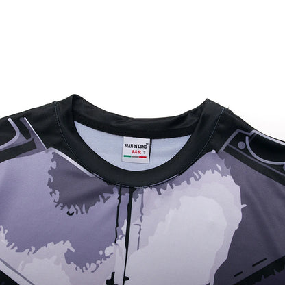 Summer New High Quality 3D Printed T shirts Men Compression Shirt Character Pattern Cosplay Costume Clothing Short Sleeve Tops