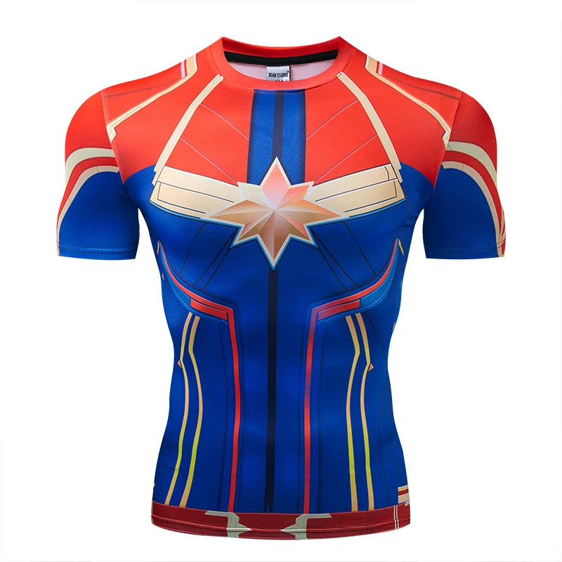 Summer New High Quality 3D Printed T shirts Men Compression Shirt Character Pattern Cosplay Costume Clothing Short Sleeve Tops