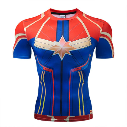 Summer New High Quality 3D Printed T shirts Men Compression Shirt Character Pattern Cosplay Costume Clothing Short Sleeve Tops