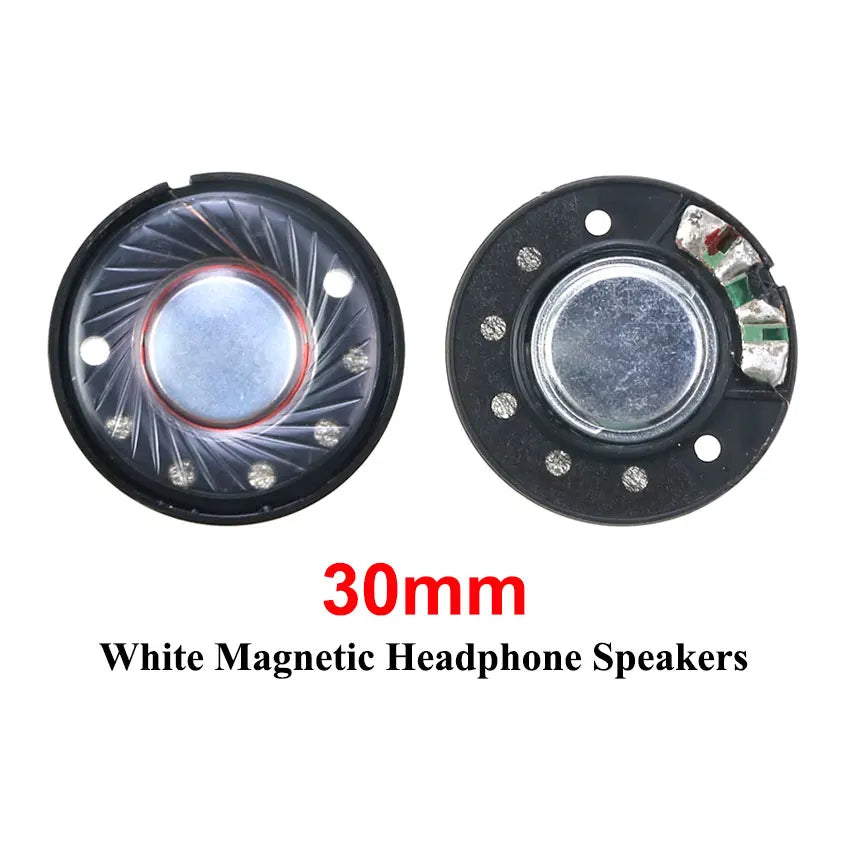 2PCS 27mm 30mm 40mm 50mm Headphone Speaker Driver Hifi Bluetooth Black / White Magnetic High-end Earphone Diy Loudspeaker Repair