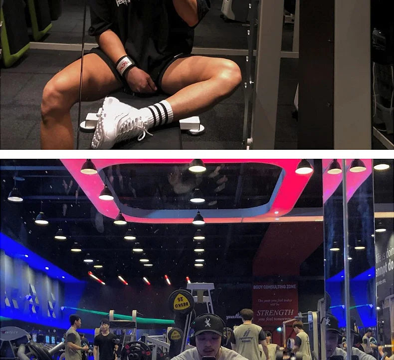 New Men's T Shirt Gym Bodybuilding Clothing Short Sleeve Men Fashion Casual For Male Tops Fitness Oversized Sweatshirt