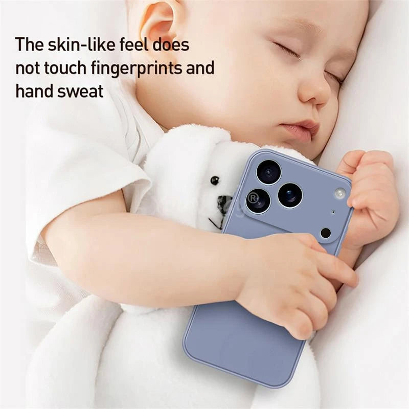 For iPhone 17 Pro Case Liquid Silicone Plain Case For iPhone 17 Pro Air Cover TPU Anti-drop Protect For iPhone 17 Pro Max Cover