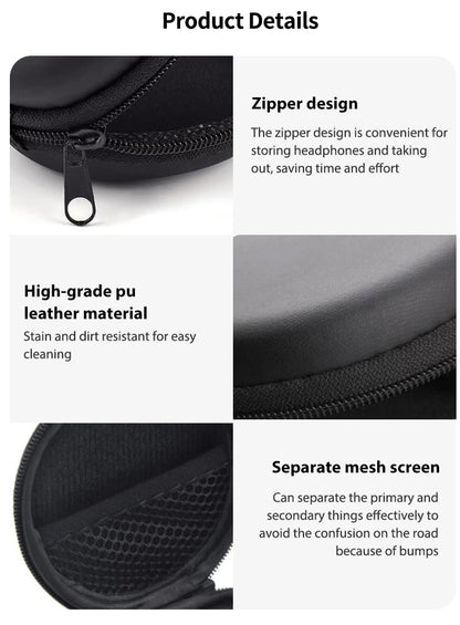 Earphones Holder Case Portable Storage Carrying Hard Bag Box Case For Headphone Accessories Earbuds Memory Card USB Data Cables