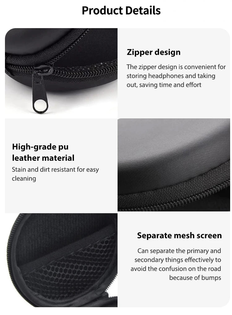 Earphones Holder Case Portable Storage Carrying Hard Bag Box Case For Headphone Accessories Earbuds Memory Card USB Data Cables