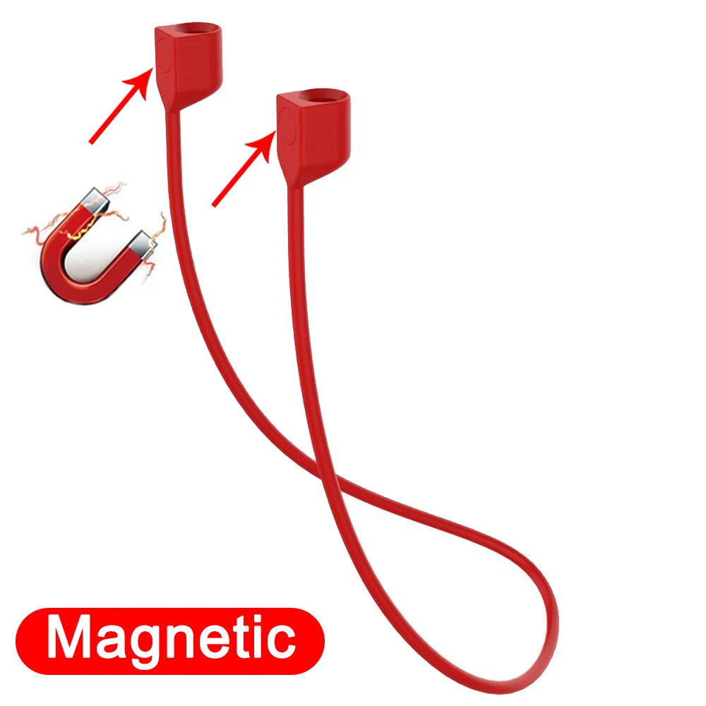 Soft Silicone Anti Lost Magnetic Rope Earphones for Apple Airpods Pro 2 1 3 Huawei FreeBuds Bluetooth Wireless Headphone Straps