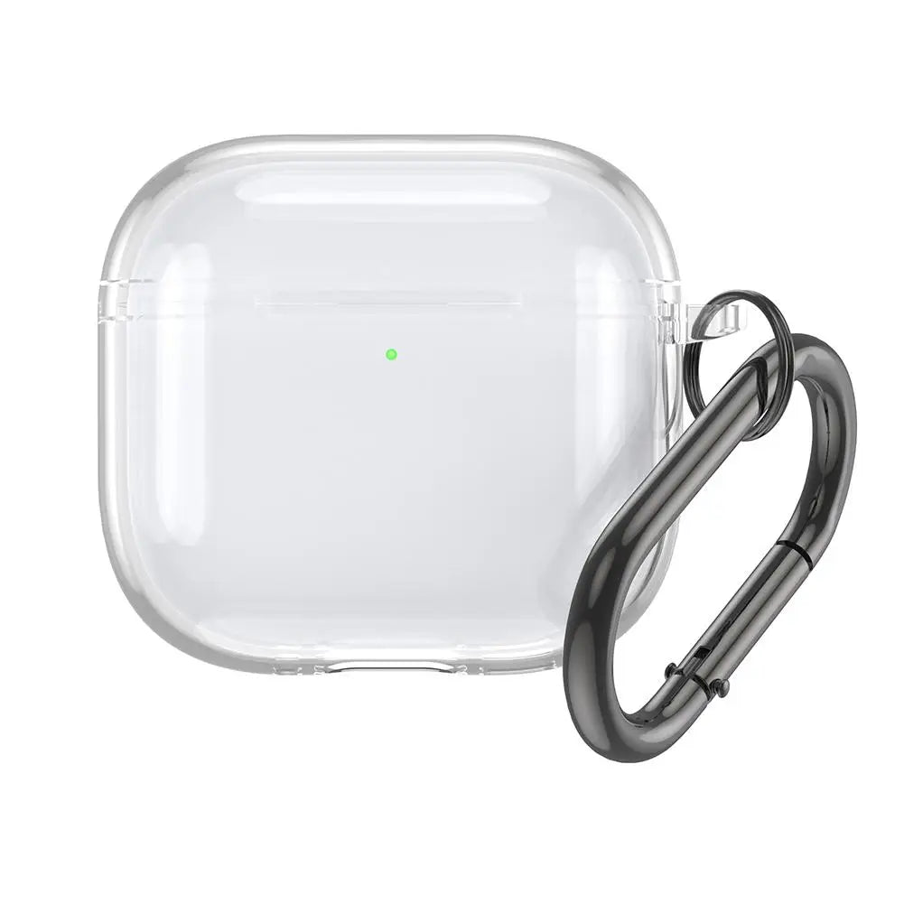 Transparent Case for AirPods 4 Wireless Bluetooth Earphone Soft TPU Clear Protective Cover with Hook for Air Pods 4 Accessories