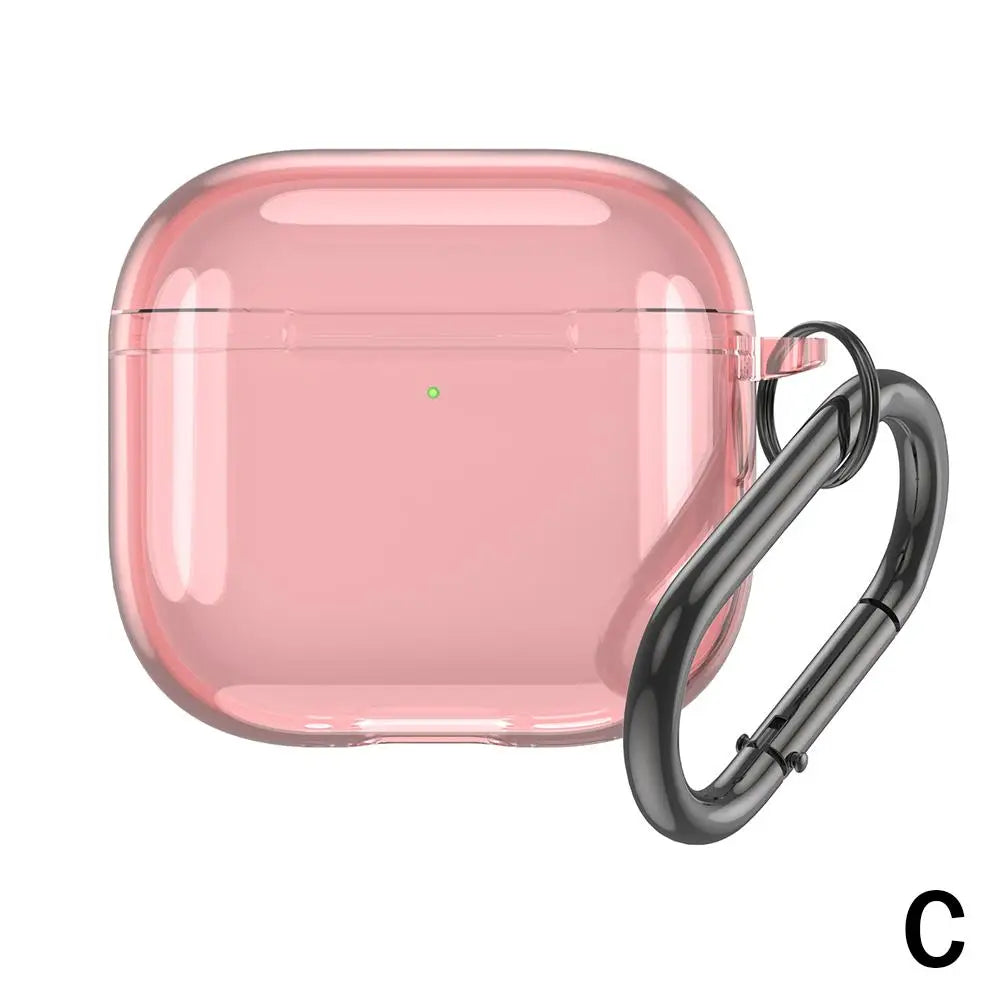 Transparent Case for AirPods 4 Wireless Bluetooth Earphone Soft TPU Clear Protective Cover with Hook for Air Pods 4 Accessories