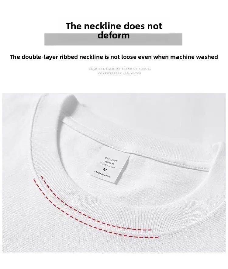 100% Cotton T Shirts Unisex 450G High Quality White T-shirts Tee Shirts Summer Blank Tshirt For Men Camisetas Para Hombre