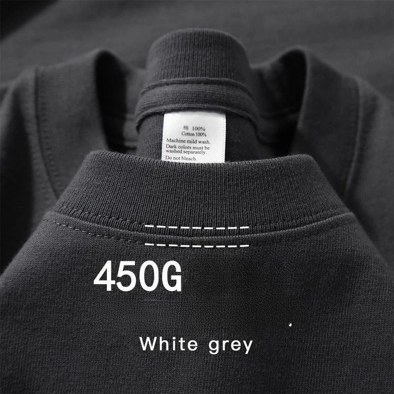 100% Cotton T Shirts Unisex 450G High Quality White T-shirts Tee Shirts Summer Blank Tshirt For Men Camisetas Para Hombre