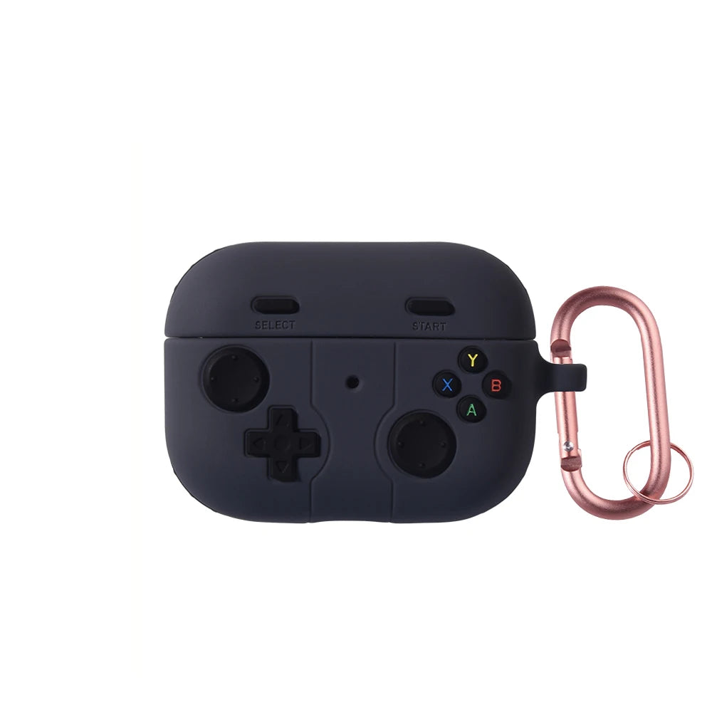 Earphone Case For Airpods 4 2024 Cute Cartoon 3D Gamepad Silicone Shockproof Box Cover For Airpods Pro 2 2nd 3 Cases With Hook