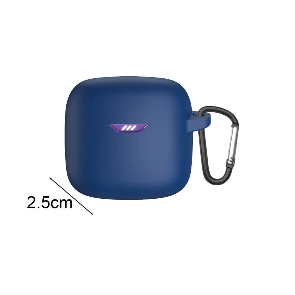 Soft Silicone Phone Case Earphone Case Waterproof Shockproof with Hook Soft Silicone Protective Cover for JBL Tune Flex