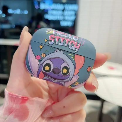 Earphone Accessories For AirPods Pro 2nd Case Cartoon Stitch Cover For AirPods 3 1 2 New Frosted Case Earphone Charging Box