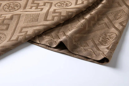 High end brand ice silk round neck short sleeved T-shirt for men's 2024 summer new fashionable printed comfortable casual top