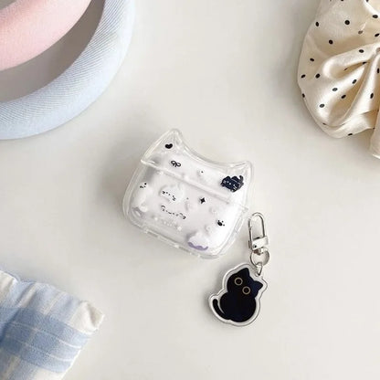 Floral Cute Cat Airpodspro2 Wireless Bluetooth Earphone Protective Cover1/2/3 Generations Cartoon Anti Drop Small And Convenient