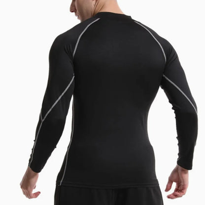 Mens Sportswear Trainning Exercise T-Shirts Compression Fitness Long Sleeve Sports Red Bull Shirts Quick Dry Tight Gym Clothing
