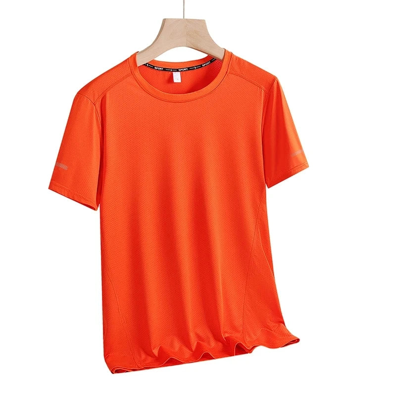 9xl Large Plus Size Quick Dry Short Sleeve T Shirt Gym Jerseys Fitness Trainer Running T-Shirt Teenager Breathable Sportswear