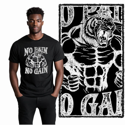 Coolmind YG Fitness Gym Cotton exclusive graphic Men's T-shirt 100% cotton large size fresh black men's new style T-shirt