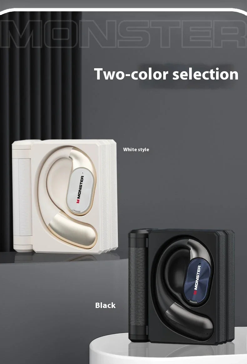 MONSTER AC530 Wireless Earphones Bone Conduction Ear Hanging Non in Ear Double Folding Ergonomics Bluetooth Sports Earphones