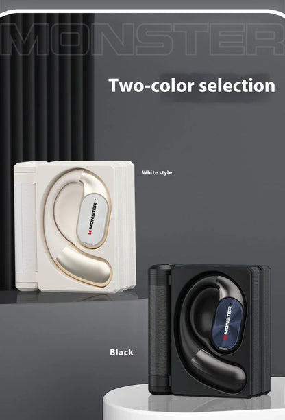 MONSTER AC530 Wireless Earphones Bone Conduction Ear Hanging Non in Ear Double Folding Ergonomics Bluetooth Sports Earphones