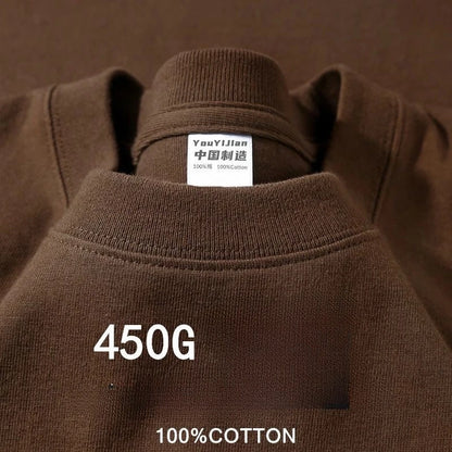 100% Cotton T Shirts Unisex 450G High Quality White T-shirts Tee Shirts Summer Blank Tshirt For Men Camisetas Para Hombre