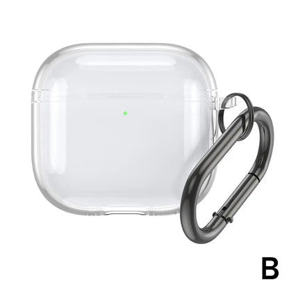 Transparent Case for AirPods 4 Wireless Bluetooth Earphone Soft TPU Clear Protective Cover with Hook for Air Pods 4 Accessories