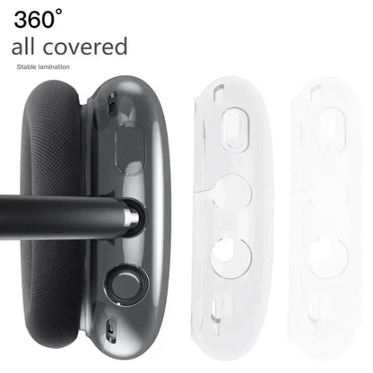 3 in 1 Silicone + TPU Case for Airpods Max Translucence Cases Wireless Headphones Cover Earphone Protective Covers Accessories