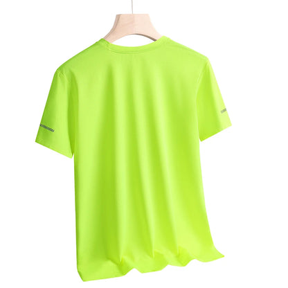 9xl Large Plus Size Quick Dry Short Sleeve T Shirt Gym Jerseys Fitness Trainer Running T-Shirt Teenager Breathable Sportswear