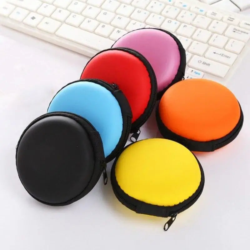 1pc Portable Earphone Case Charging Line Data Cable Holder Case Storage Box Anti-shock Mini Portable Earphone Memory Card Box