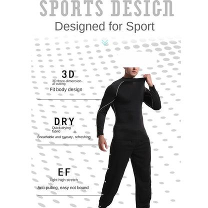 Mens Sportswear Trainning Exercise T-Shirts Compression Fitness Long Sleeve Sports Red Bull Shirts Quick Dry Tight Gym Clothing