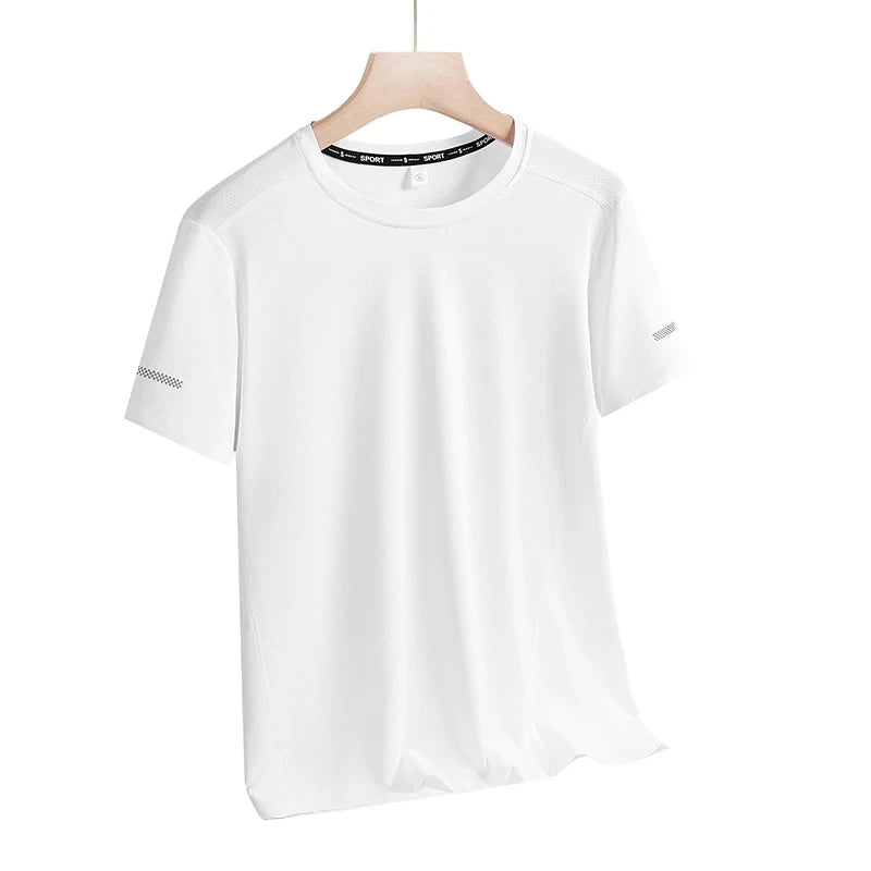 9xl Large Plus Size Quick Dry Short Sleeve T Shirt Gym Jerseys Fitness Trainer Running T-Shirt Teenager Breathable Sportswear