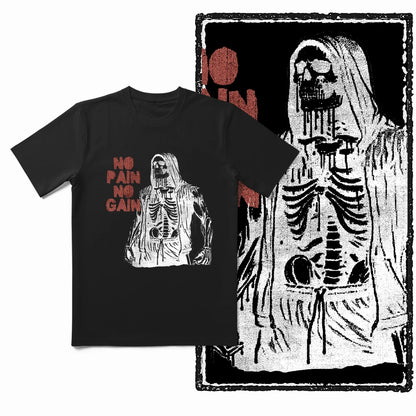 Coolmind YG Fitness Gym Cotton exclusive graphic Men's T-shirt 100% cotton large size fresh black men's new style T-shirt