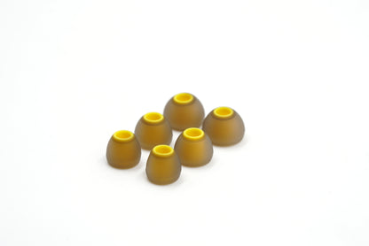 BQEYZ Winter Ultra Eartips Yellow Silicone Earcap 3 Pairs Replacement Silicone Eartips Compatible with BQEYZ Earphone