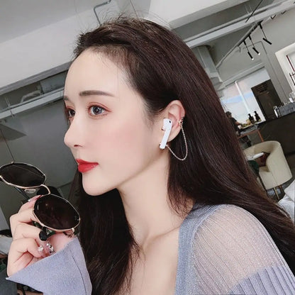 For Bluetooth Earphones New Fashion Stainless Steel Anti-Lost Earrings Wireless Earphone Clip Holder Earphone Accessories
