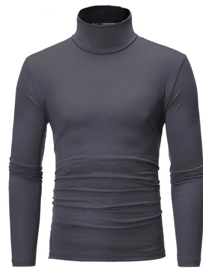 Thermal Underwear Tops Men Winter Clothes Thermal Shirt Autumn Men's Winter Tights High Neck Thin Slim Fit Long Sleeve T-shirt